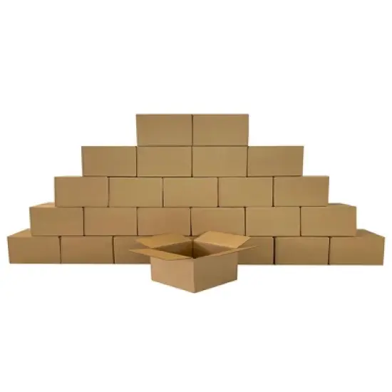 UOFFICE Bundle of 25 Flat Corrugated Boxes 12" x 12" x 6" Shipping Boxes. image {7}