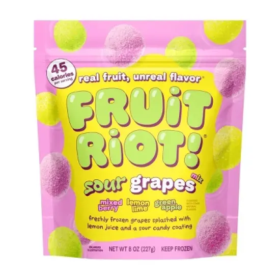 Fruit Riot Frozen Sour Mixed Candy Grapes - 8oz image {5}