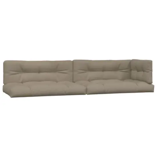 vidaXL Pallet Sofa Set Taupe Solid acacia wood Medium image {2}