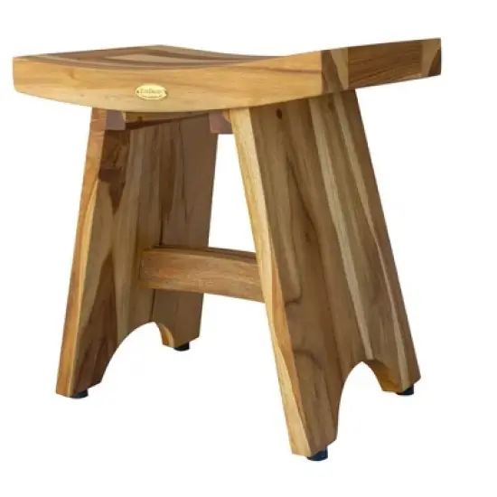EcoDecors&reg; Serenity&reg; 18" Teak Wood Shower Bench in EarthyTeak Finish image {2}