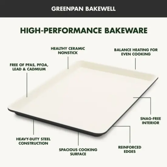 GreenPan 18"x13" Nonstick Ceramic Cookie Sheet image {3}