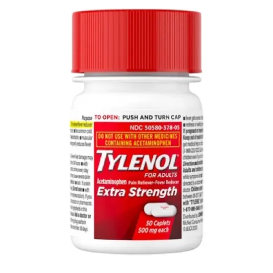 Tylenol Acetaminophen Pain Reliever Caplet - 50ct image {2}