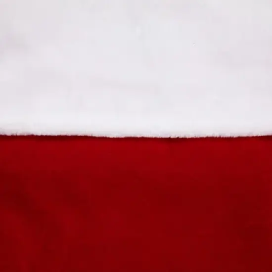 Northlight Velveteen Santa Claus Belt Buckle Commercial Christmas Stocking - 48" - Red and White image {5}