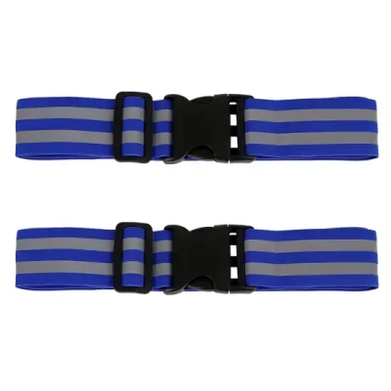 Unique Bargains Reflective Bands for Waist Reflective Belts High Visibility Night Cycling Riding Reflector Tape 2 Pcs image {9}