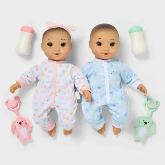 14" Boy Girl Twin Baby Dolls - Gigglescape&trade; image {5}