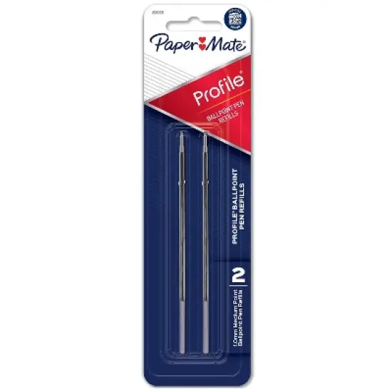 Paper Mate Profile Ballpoint Pen Refill Medium Point Black Ink 2/Pack (2130521) image {7}