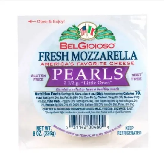 BelGioioso Fresh Mozzarella Pearl Cheese - 8oz image {5}