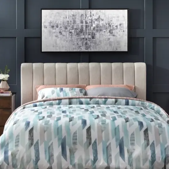 Queen Teagan Channel Upholstered Bed - Lifestorey image {1}