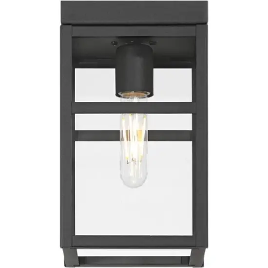 John Timberland San Lucas 10 1/4" High Sand Black Outdoor Flushmount Ceiling Light image {6}