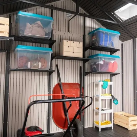 Lifetime 11 ft. x 11 ft. Outdoor Storage Shed, Tan (6433) image {3}