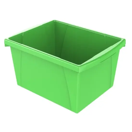 Storex Small Classroom Storage Bin, Green image {3}