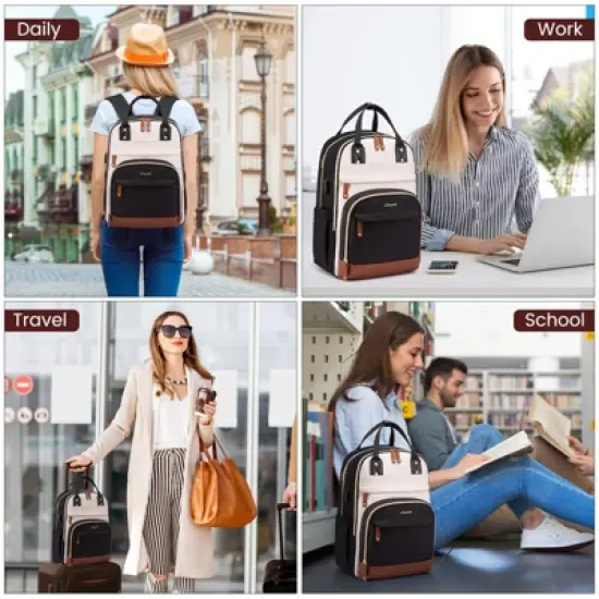 Backpack for Women, Fits 15 Inch Laptop Bag, School Backpacks, Fashion Travel Work Anti-theft Bag image {7}