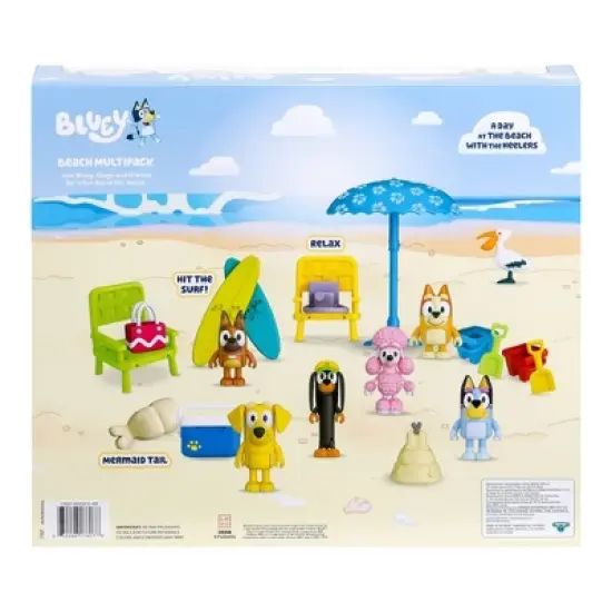 Bluey Figure & Accessory Beach Multipack image {2}