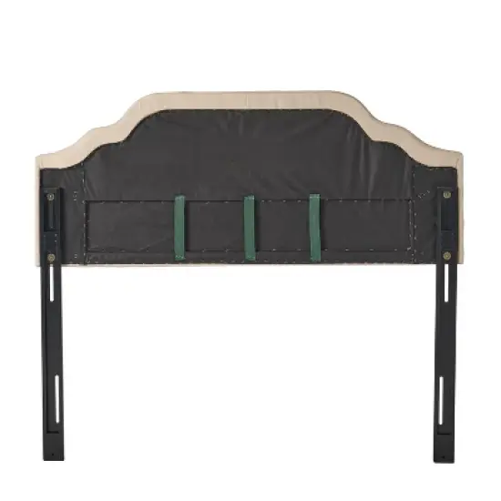 Contemporary Upholstered Headboard with Button Tufted Diamond Stitch & Nailhead Accents, Queen/Full Size Headboard -Christopher Knight Home image {8}