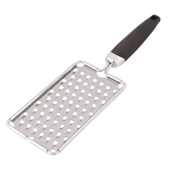 Unique Bargains Home Plastic Handle Vegetable Cheese Grater Zester Kitchen Slicers Silver Tone 1 Pc image {7}