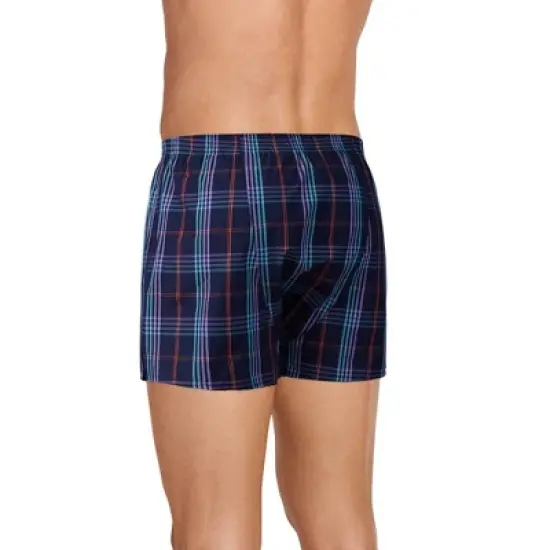 Jockey Men's Cotton Blend Woven Check 5" Boxer image {1}