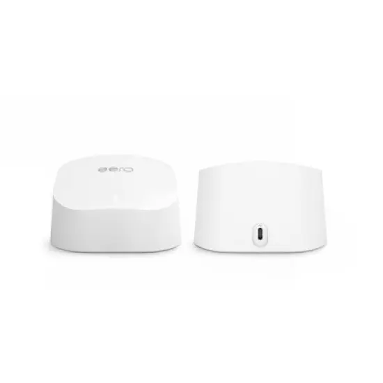 eero 6 Dual-Band Mesh Wi-Fi 6 System (2-pack): Smartphone Controlled, 500 Mbps Wireless Technology image {1}