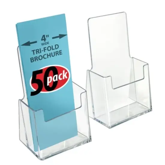 Azar Displays Trifold Brochure Holder. Inside Dimension: 4.125"W image {8}