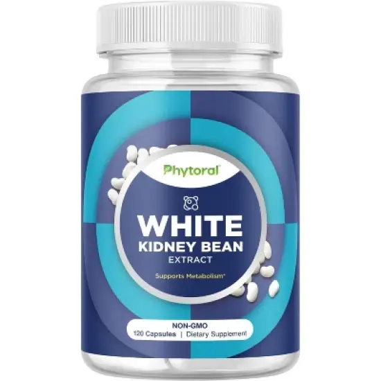 White Kidney Bean Extract Capsules, Extract for Enhanced Energy Digestion & AMPK Activation, Antioxidant Rich Starch Inhibitor, Phytoral, 120ct image {4}