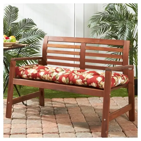 Roma Floral Outdoor Bench Cushion - Kensington Garden image {1}