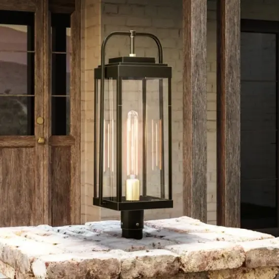 Urban Ambiance Luxury Transitional Outdoor Post Light 21.375''H x 8.25''W,  Olde Bronze Finish,  Orlando Collection, UHP1342 image {6}