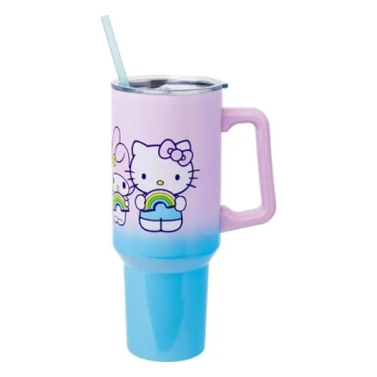Silver Buffalo Sanrio Hello Kitty and Friends Rainbow Stainless Steel Tumbler | 40 Ounces image {7}