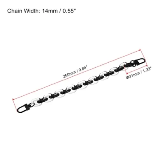 Unique Bargains Acrylic Belt Loop Purse Handbag Wrist Keychains with Clasps image {1}