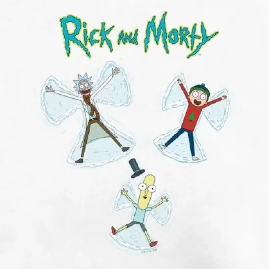 Men's Rick and Morty Christmas Snow Angels Sweatshirt image {1}