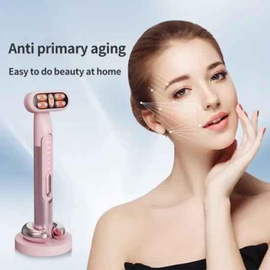 9 Colors Face & Neck Red Light Wand, Red Light Therapy Wand at Home for Face Lift, Firm, Smooth, Skin Care Massage Tools image {5}