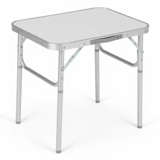 Small Folding Table, Adjustable Height Aluminum Frame Foldable Camping Table with Carrying Handle image {8}