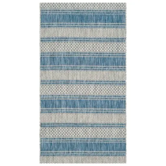 Clara Outdoor Rug Gray/Navy - Safavieh image {4}