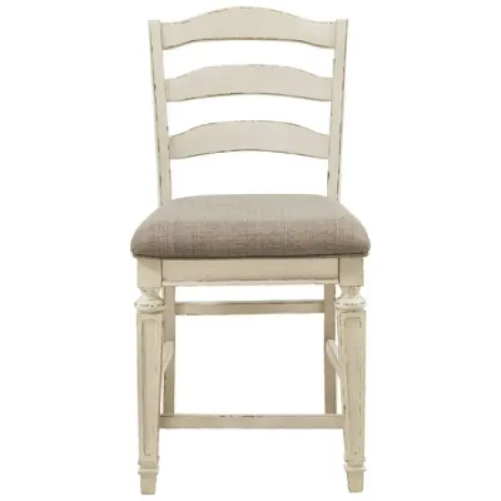 Realyn Counter Height Barstool Chipped White - Signature Design by Ashley image {5}