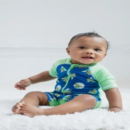 Star Wars The Child Baby Zip Up One Piece Bathing Suit Newborn to Infant image {1}