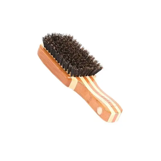 Bass Brushes Men's Hair Brush Wave Brush with 100% Pure Premium Natural Boar Bristle SOFT  Pure Bamboo Handle Classic Club/Wave Style image {2}
