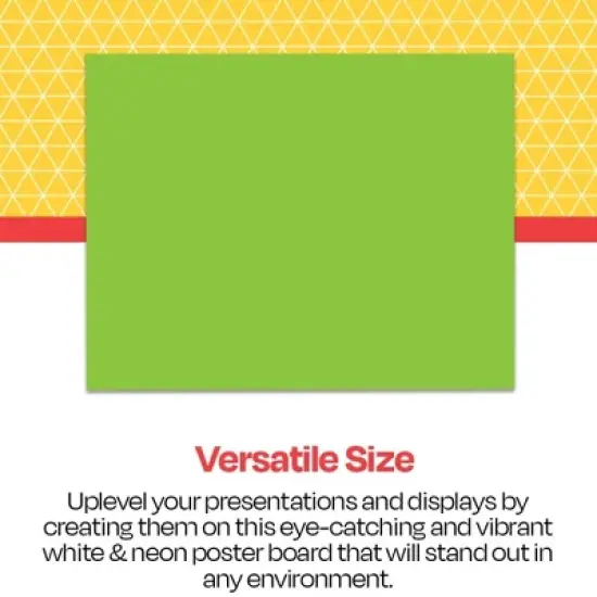 School Smart Poster Board, 11 x 14 Inches, White/Assorted Neon Colors, Pack of 50 image {2}