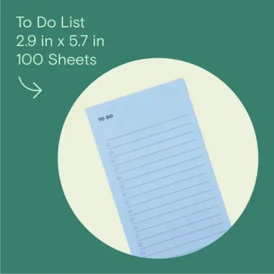 Noted by Post-it, Blue Lined Sticky Notepad: To Do List, 3x6 Inches, 100 Sheets, Uncoated Paper, Book Binding image {1}