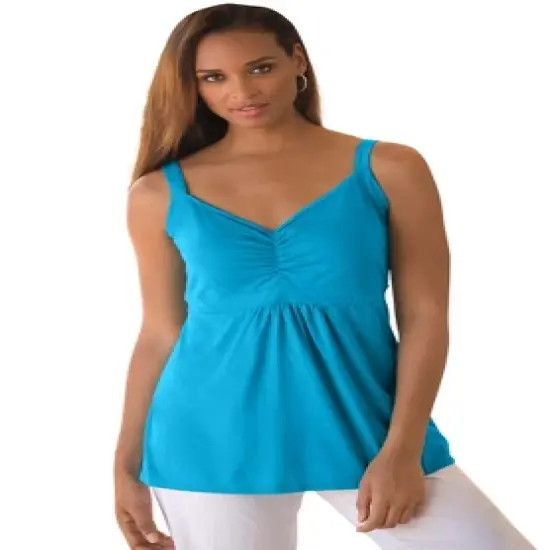 Jessica London Women&rsquo;s Plus Size Shirred Tank image {1}