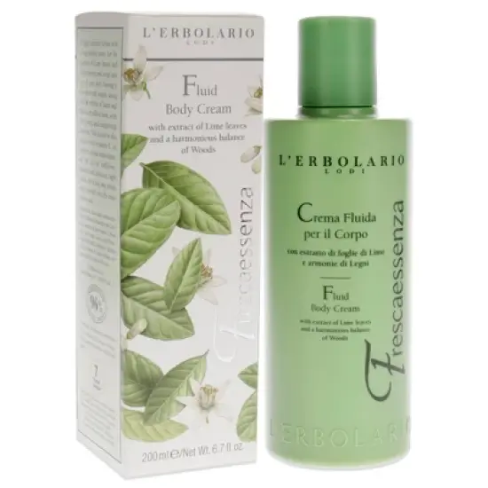 L'Erbolario Frescaessenza Fluid Body Cream - Body Cream for Dry Skin - 6.7 oz image {1}
