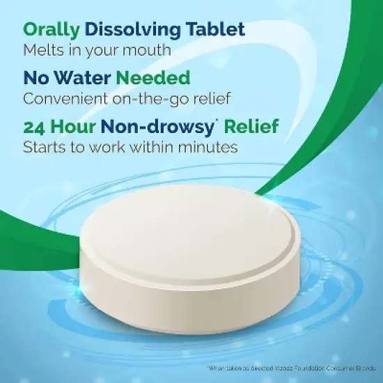 Alavert Allergy Relief Non-Drowsy Orally Disintegrating Tablets Fresh Mint, 60 Ct image {2}