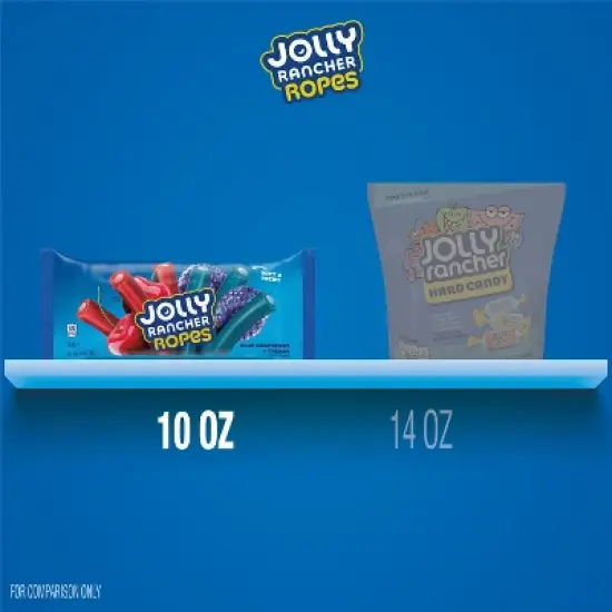 Jolly Rancher Ropes Blue Raspberry and Cherry Flavored Candy Laydown Bag - 10oz image {6}