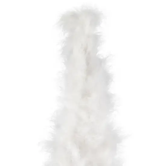 Northlight Layered Wispy Feather Cone Tree Christmas Decoration - 19.5" - Winter White image {3}
