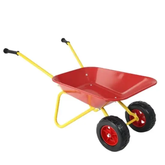 Children's metal trolley, children's trolley, children's heavy vehicle, metal structure two-wheeled trolley, steel pallet, can be used in gardens image {4}