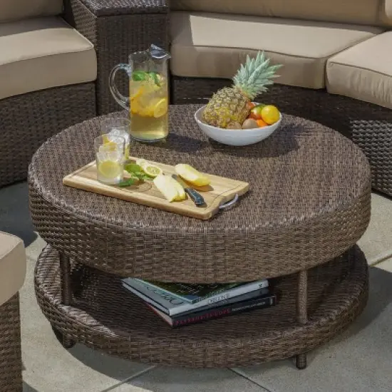 Cyprus Brown 8pc Sectional with Sunbrella - Canopy Home and Garden image {7}