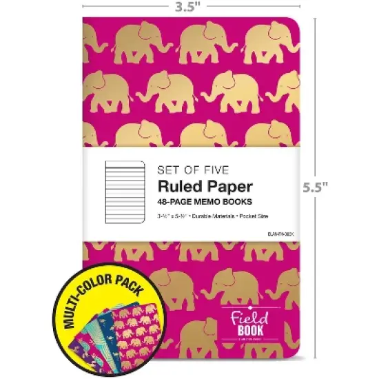 Elan Publishing Company Mini Field Book Set - Line Text / Combo. - FOIL PATERNS image {1}