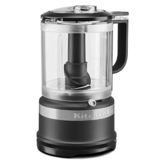 KitchenAid 5 Cup Food Chopper Matte Black - KFC0516BM: Stainless Steel Blades, 2 Speeds, Dishwasher-Safe Parts image {4}