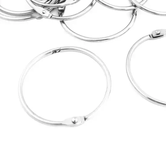 PiccoCasa Metal Keychain Key Book Ring for Index Cards Notebooks 2 Inch 20 Packs image {5}