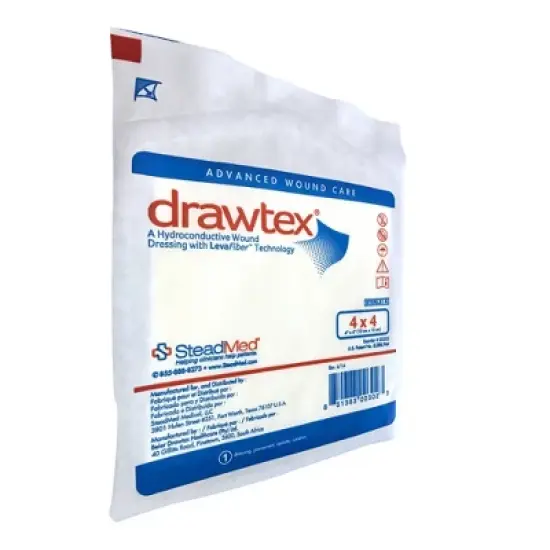 Drawtex Hydroconductive Wound Dressing, 4x4, 1 Count, 1 Pack image {1}