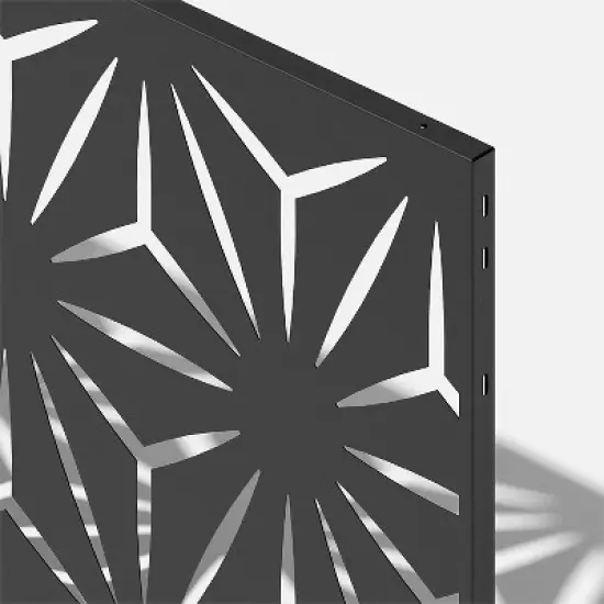 NewTown Decorative Outdoor Privacy Screen Panels, Metal Laser Cut Privacy Screen Decorative Patio Metal Fence for Outdoor Indoor Decor-The Pop Home image {2}