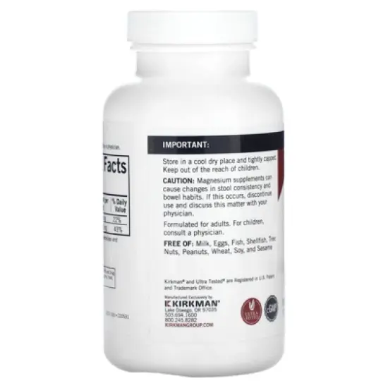 Kirkman Labs Buffered Magnesium Oxide, 180 mg, 250 Capsules image {2}
