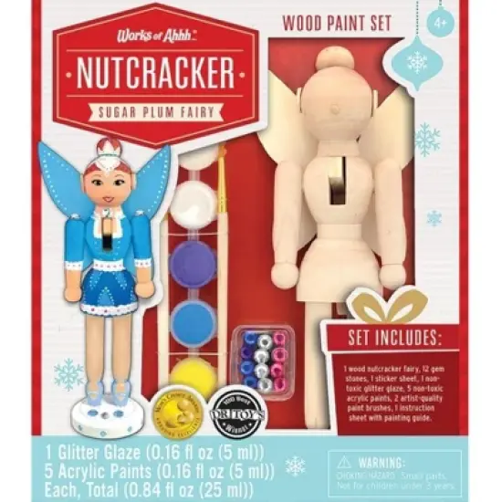 MasterPieces Inc Works of Ahhh Nutcracker Sugarplum Fairy Wood Painting Kit image {1}